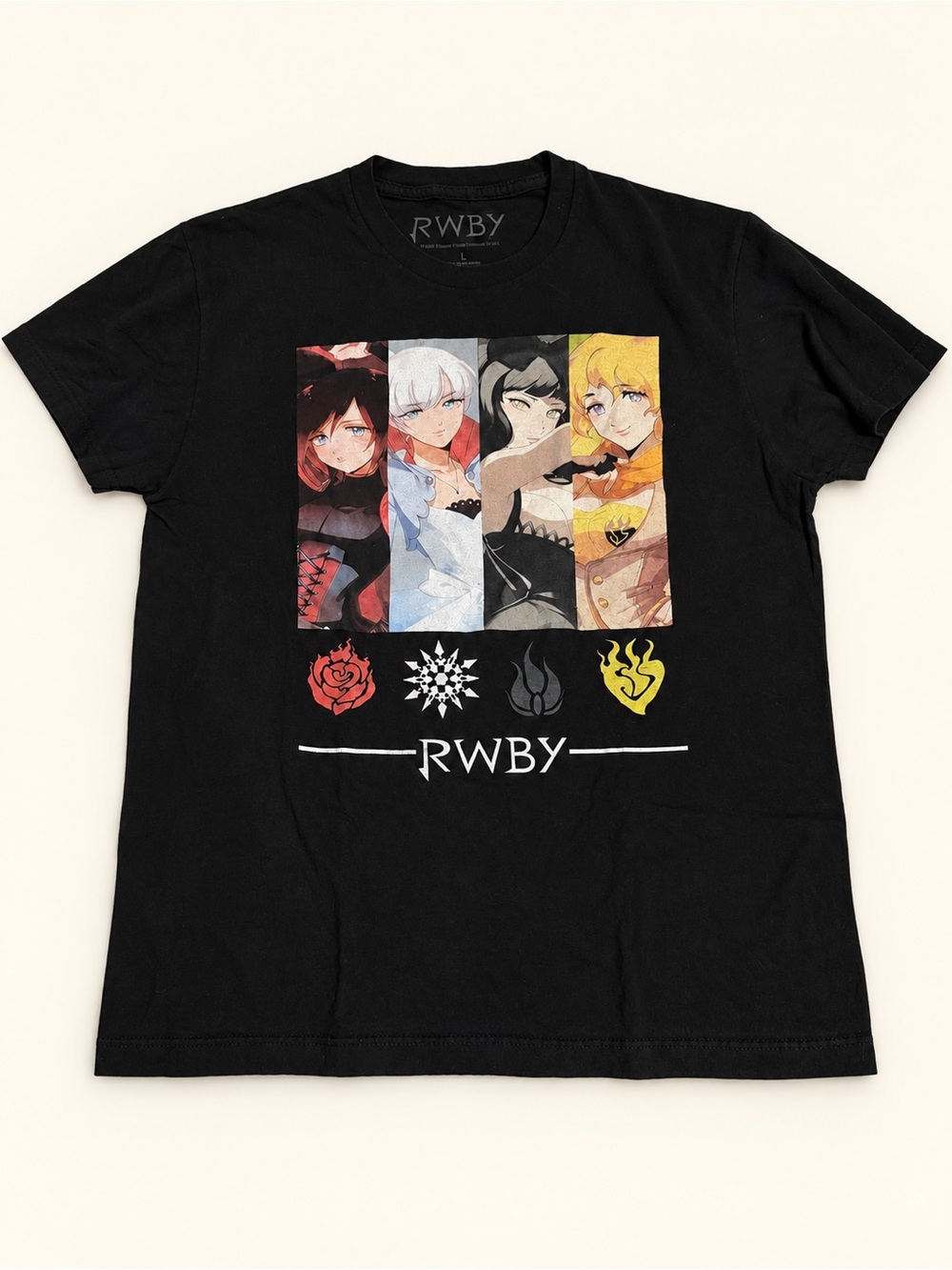 Black Graphic Short Sleeve Tee - Women's